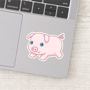 Sticker Cochon qui court, adorable porcelet