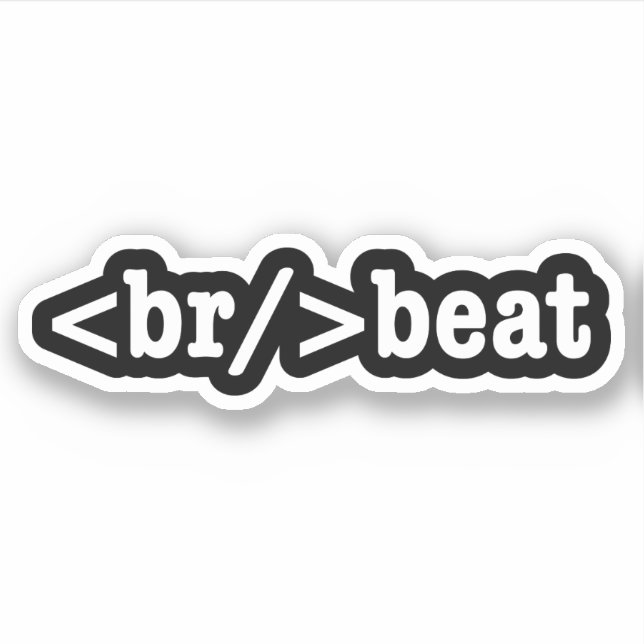 Sticker code HTML breakbeat (Devant)