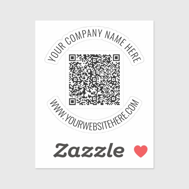 Sticker Code QR et texte personnalisé professionnel person (Feuille)