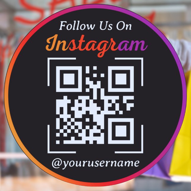Sticker Code QR Instagram Business noir (Créateur téléchargé)