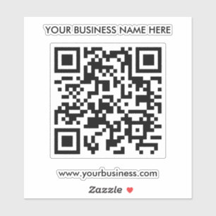Sticker Code QR minimal Coupe de vinyle d'entreprise
