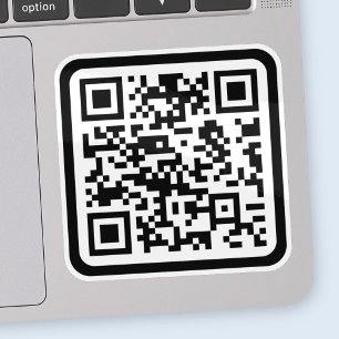 Sticker Code QR moderne modifiable   Blanc noir ou toute c