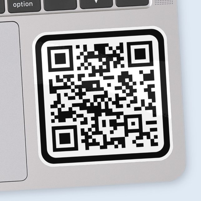 Sticker Code QR moderne modifiable | Blanc noir ou toute c (Créateur téléchargé)