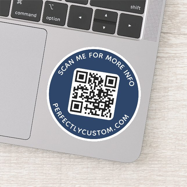 Sticker Code QR personnalisé Analysez-moi pour plus d'info (Détail)