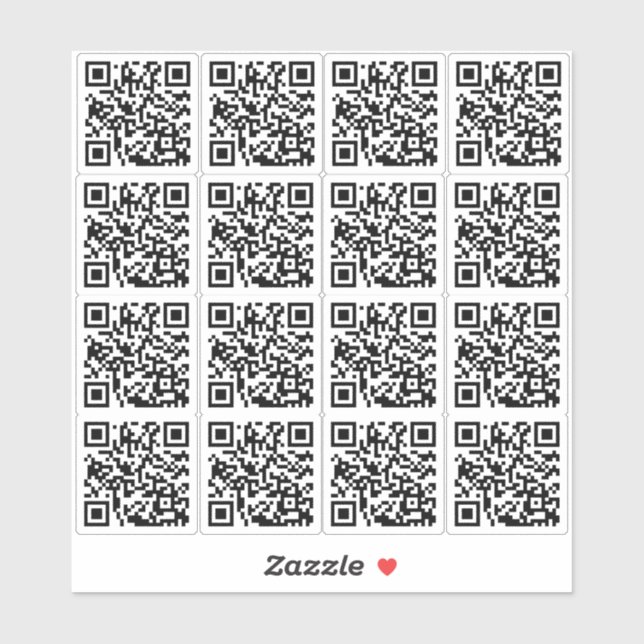 Sticker Code QR personnalisé pour l'entreprise - Vinyl déc (Feuille)