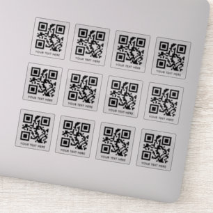 Sticker Code QR scannable 12 personnalisé Vinyle découpé t