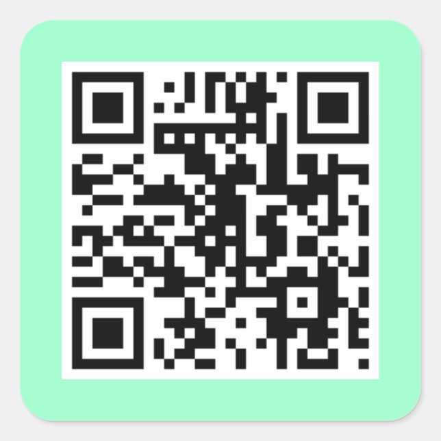 Sticker CODE QR vert Mint (Devant)