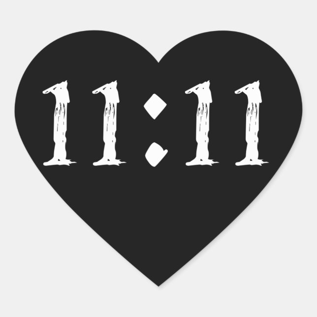 STICKER CŒUR 11:11 (Devant)