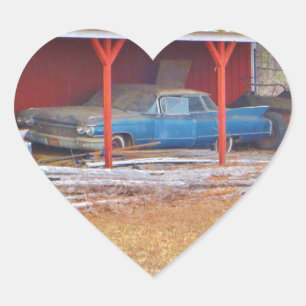 Sticker Cœur 1960 BLUE SADAND DEVILLE Antique voiture