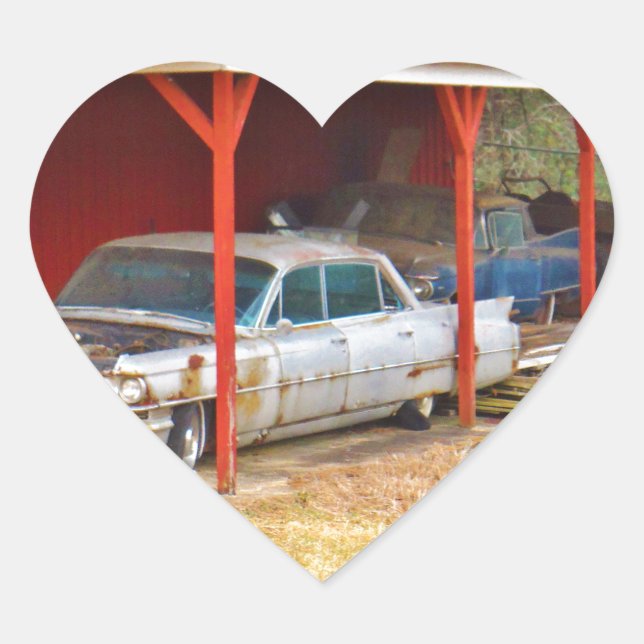 Sticker Cœur 1963 Silver Sadan deville (Devant)