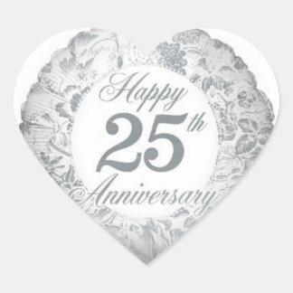 Sticker Cœur 25e anniversaire