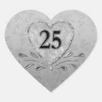 25e anniversaire d'argent Coeur