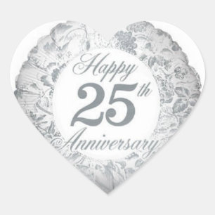 Sticker Cœur 25ème Anniversaire