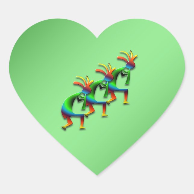 Sticker Cœur 3 Kokopelli #29 (Devant)