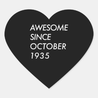 Sticker Cœur 86e cadeau d'anniversaire | Magnifique depuis octo