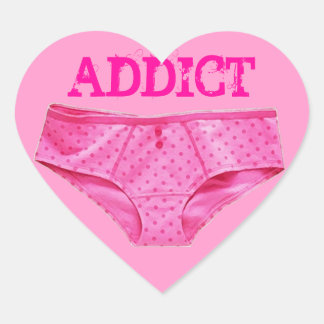 Sticker Cœur ADDICT DE PINK PANTY (Sticker cardiaque)