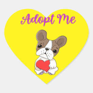 Sticker Cœur Adopte Moi