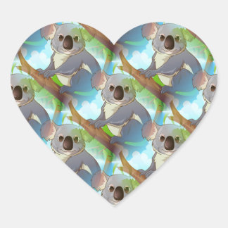 Sticker Cœur Adoptez Un Koala !