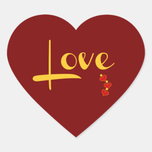 Sticker Cœur Aimer pour toujours