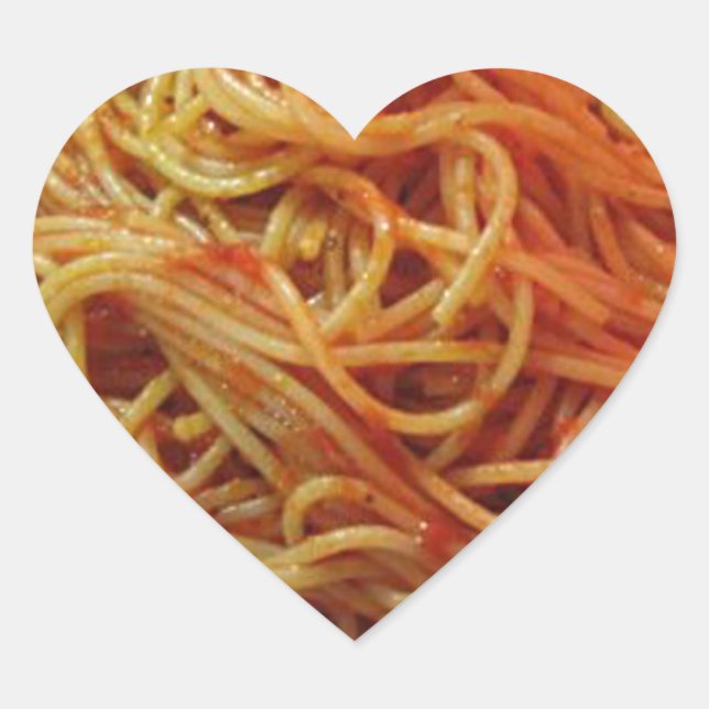 Sticker Cœur Aimer Spaghetti (Devant)