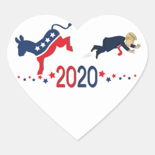 Sticker Cœur Aimez l'échec de Donald Trump en 2020
