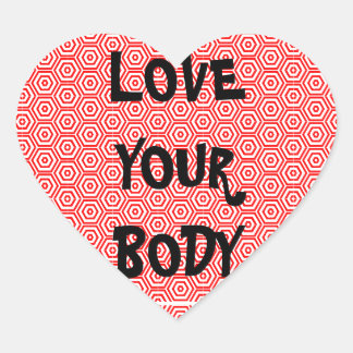 Sticker Cœur Aimez votre corps