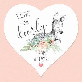 Sticker Cœur Aimez-vous Chers enfants Saint Valentin Fête Faveu