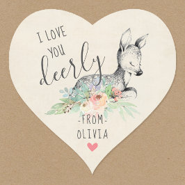 Sticker Cœur Aimez-vous Chers enfants Saint Valentin Fête Faveu