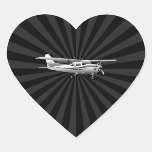 Sticker Cœur Aircraft Classic