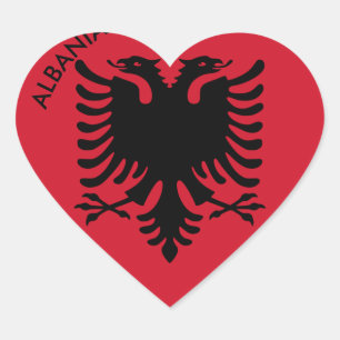 Sticker Cœur albanie
