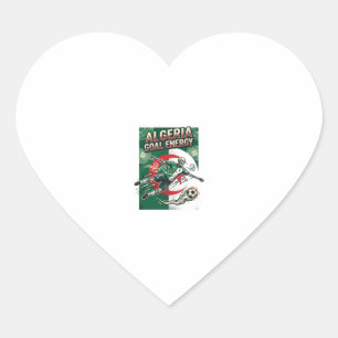 Sticker Cœur Algérie But Énergie Squelette Attaquant Nations Gr