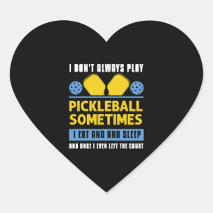 Sticker Cœur Amateurs de Pickleball Drôle Pickleball