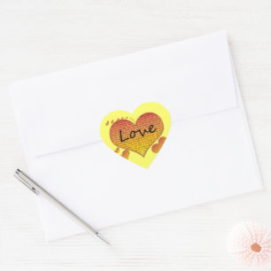 Sticker Cœur Amour 1 Corinthiens 13 Coeurs