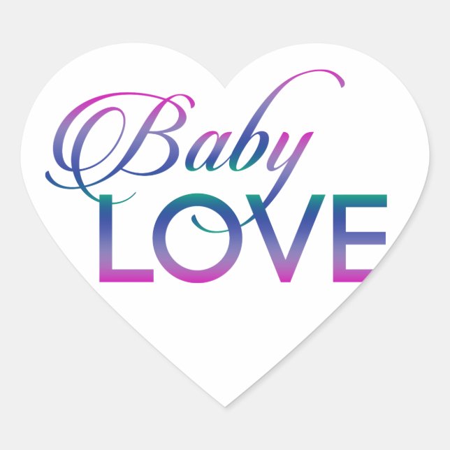 Sticker Cœur Amour bébé (Devant)