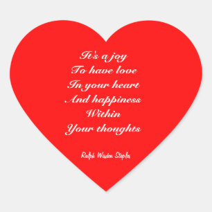 Sticker Cœur Amour et bonheur