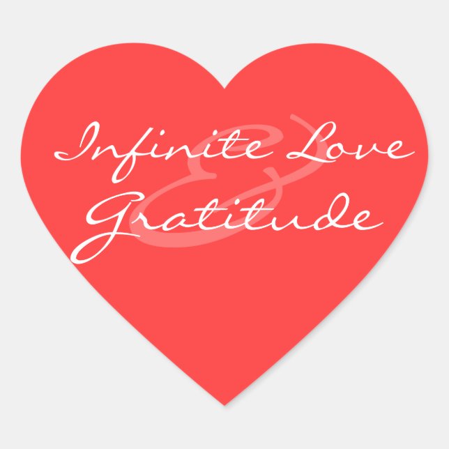 Sticker Coeur Amour et Gratitude infinies (Devant)