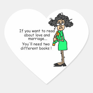 Sticker Cœur Amour et mariage Humour