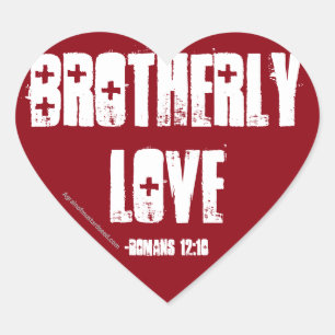 Sticker Cœur Amour fraterly Rom 12:10