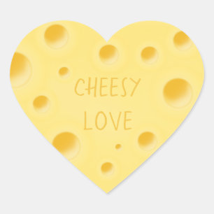 Sticker Cœur "Amour Fromageux" Fromage Suisse Personnalisable A