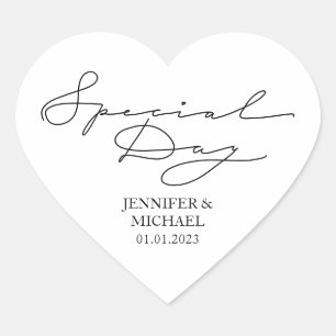 Sticker Cœur Amour mariage Nouvelles mauvaises herbes spécial j
