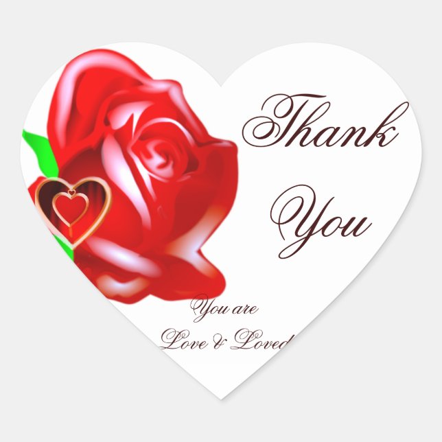 Sticker Cœur Amour-Rose & Coeur_ (Devant)