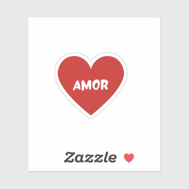 Sticker Cœur Amour Rouge (Feuille)