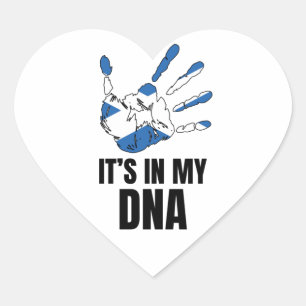 Sticker Cœur Amour Scotland Pride Dans Mon ADN Famille Écossais