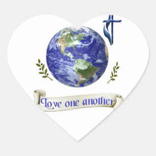 Sticker Cœur Amour sur un autre