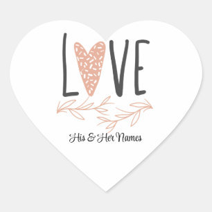 Sticker Cœur Amour - Valentine's Day Positivity Boho Modern Cut