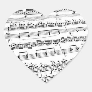 Sticker Cœur Amoureux de la musique