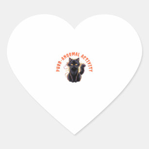 Sticker Cœur Amoureux des chats Halloween Purr-anormal Activité