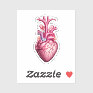 Sticker coeur anatomique brillant