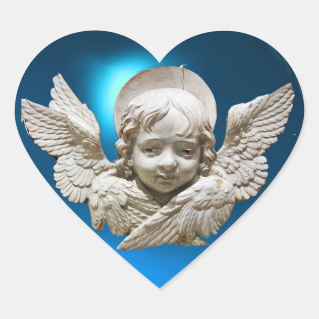 STICKER CŒUR ANGE DE RENAISSANCE FLORENTINE (Devant)