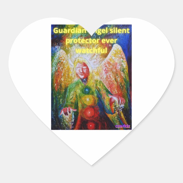 Sticker Cœur Ange gardien (Devant)